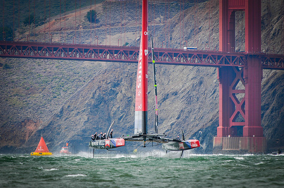 Kiwis practicing for tomorrow's Louis Vuitton Cup Semi Final