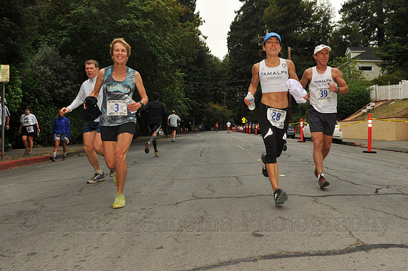 2013 Dipsea winner Diana Fitzpatrick, Elizabeth Shortin (24th) and Steven Katz (72nd) Mill Valley, CA.